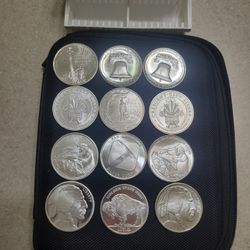 Assorted 1 Oz 999 Silver Coins.  $105 Each 