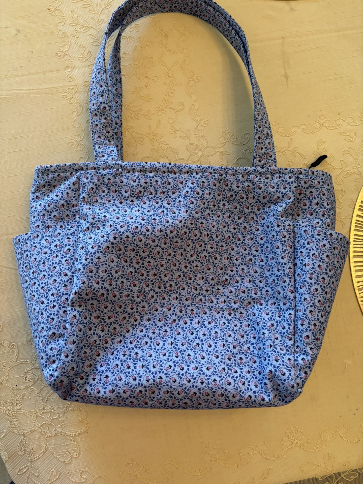 New! Fully Lined Tote Bag - 10” x 14” - Blue