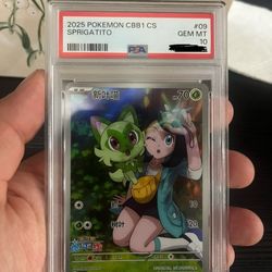 SPRIGATITO 2025 POKEMON CHINESE GEM PACK V 1 0109/09 PSA 10