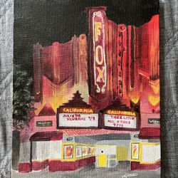 Hand Painted Salinas Fox Theater 