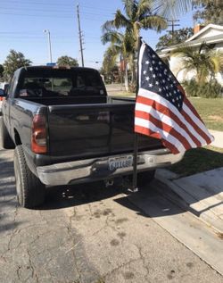 Trailer hitch flag pole truck flag pole