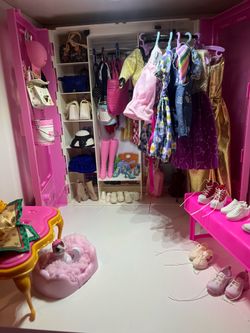 Barbie closet and accessories