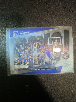 KLAY THOMPSON WARRIORS VS KINGS MOSAIC PANINI NBA SPORTS CARD!