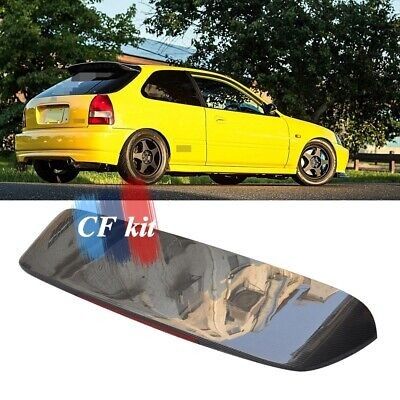 Honda Civic EK9 96-00 Carbon Fiber Rear Trunk Wing Spoiler With LED Light