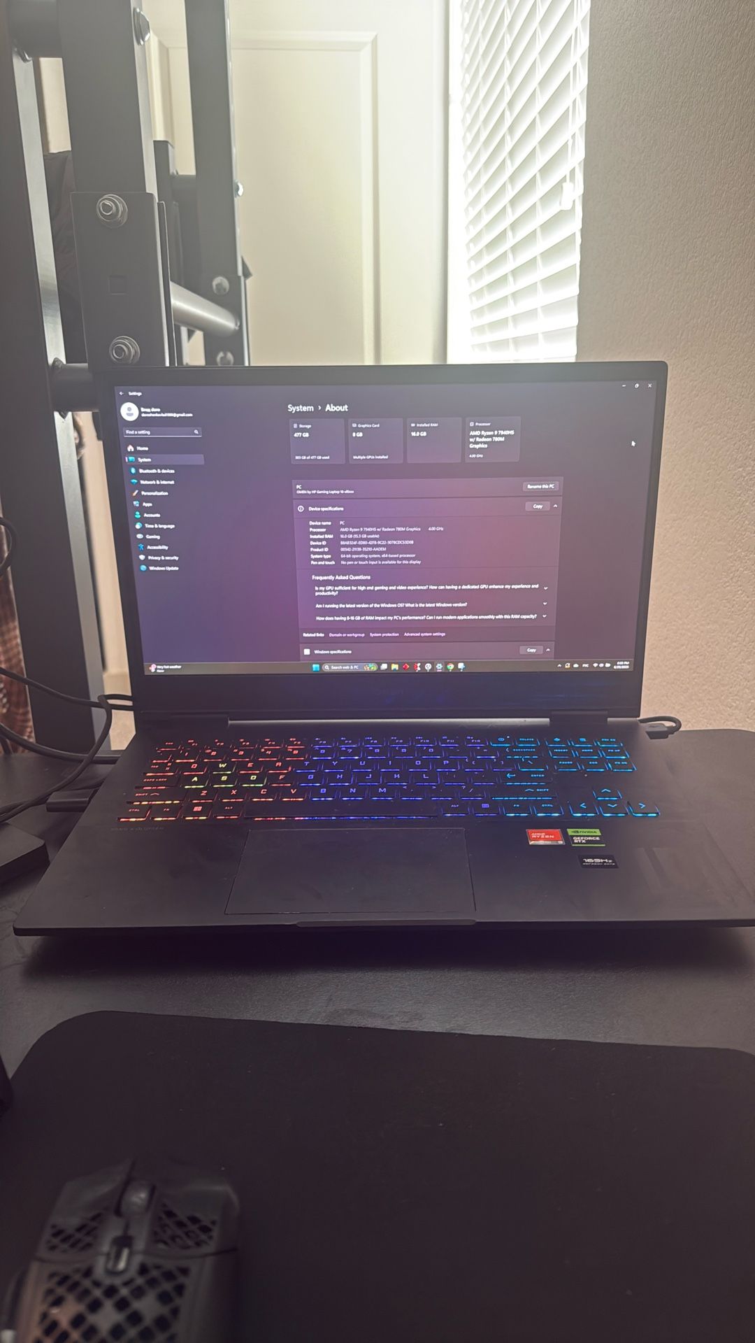 HP OMEN - 16" 165Hz Full HD Gaming Laptop - AMD Ryzen 9-7940HS - 16GB Memory - NVIDIA GeForce RTX 4070 - 512GB SSD - Shadow Black