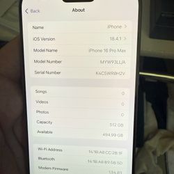 Iphone 16 Pro Max 512 Memory