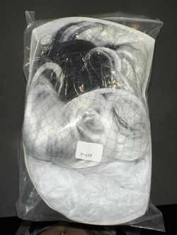 Black And White Wig With Bangs