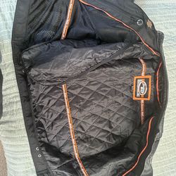 Leather motorcycle jacket