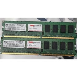 Wintec 4 GB Set (2 x 2 GB) PC2-6400 DDR2 240-Pin ECC DIMM Desktop Memory