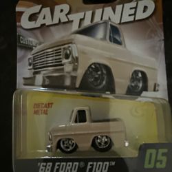 Car tuned 68 f100 hot wheels tan