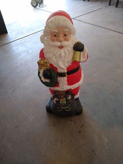 Santa Claus 3 Ft Tall Runs Off Batteries Has Dusted On Timer LED Make Offer
