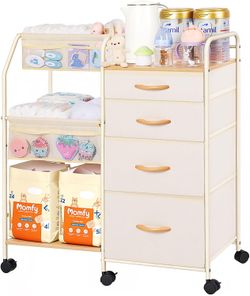 Baby Diaper Caddy Organizer Cart