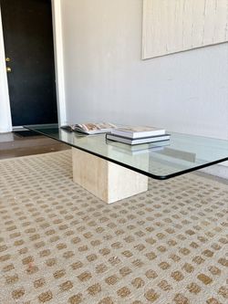Vintage travertine coffee table