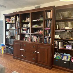 Large Solid Wood Wall Unit