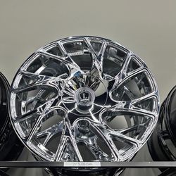 20” Chrome Luxury Multi-Spoke Wheels – Clean & Shiny