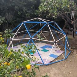 Geometric Jungle Gym, 5 Feet Tall, 10 Feet Diameter, Metal 