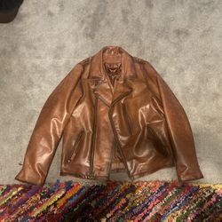Genuine Leather Jacket, Size Small A&H Apparel 