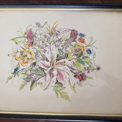 Vintage Original Signed Watercolor Painting