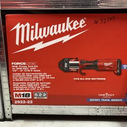 Milwaukee M18 Forge Logic Press Tool 1/2”-2” Cts -v Jaws Kit 