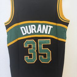 Men's Seattle Supersonics Kevin Durant #35 Black Throwback Swingman Jersey 