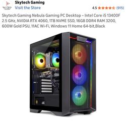 Skytech Gaming PC, i5 13400F,RTX 4060 and 16 GB ram, SSD 1 TB