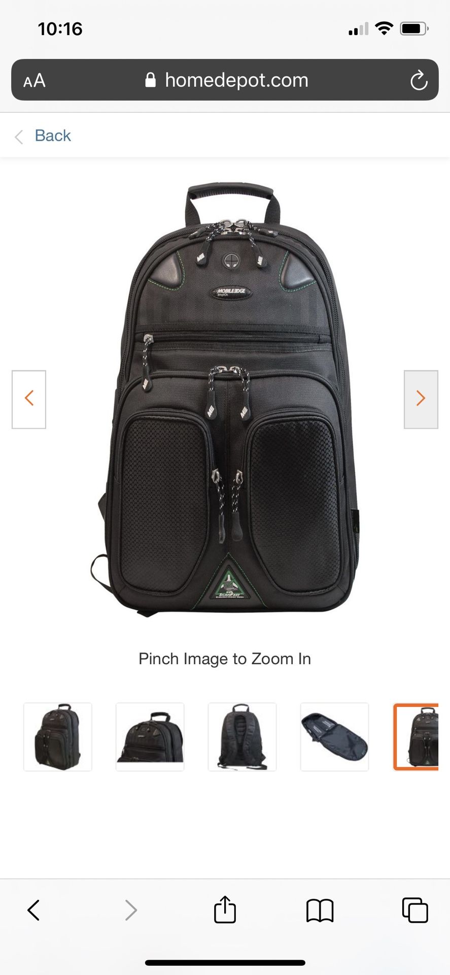 Travel Backpack / Laptop Case : Mobile Edge Bring It On Bag