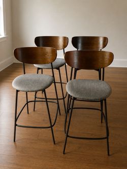 4  West Elm Bar Stool set