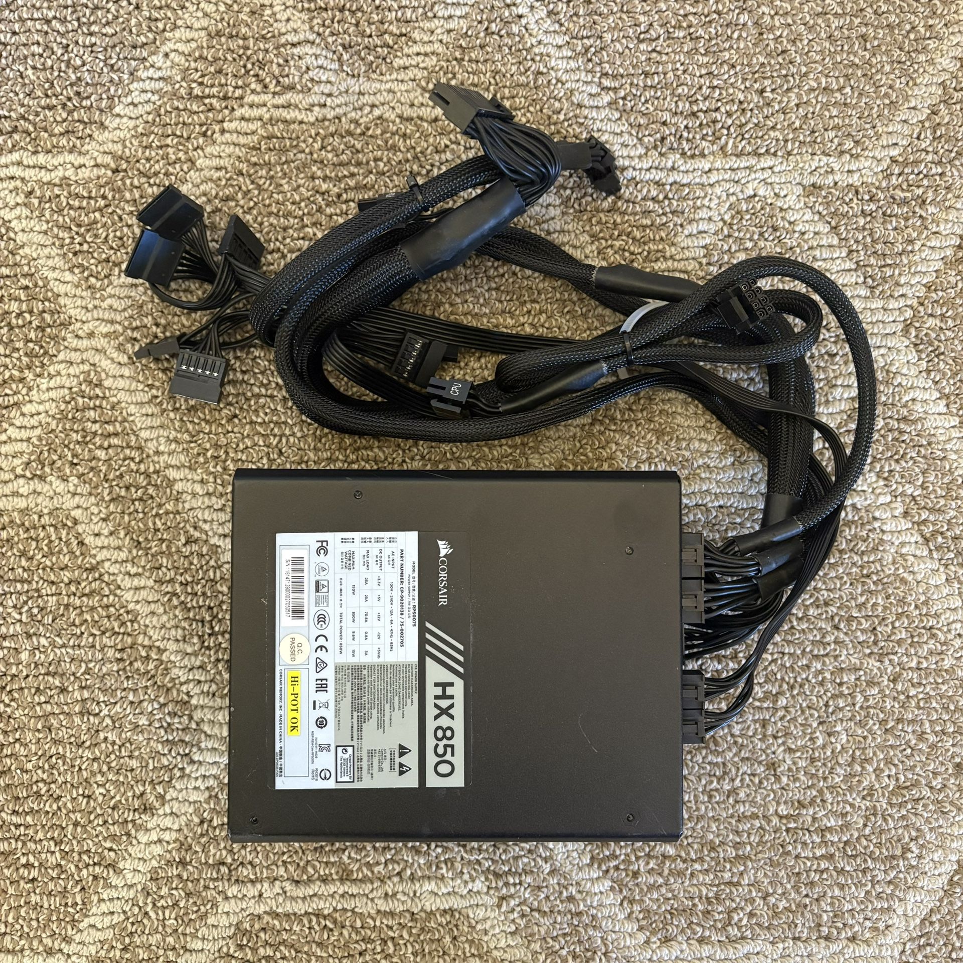 Corsair HX850 (850w ATX Power Supply)