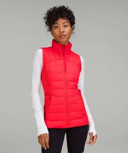 Lululemon Down For A Run Vest Carnation Red - Size 4 - Like New 