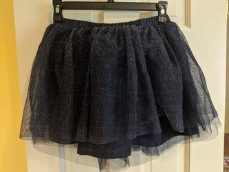 Gymboree Girls Navy Blue Shimmer Tulle Skirt Size 10, Elastic Waist