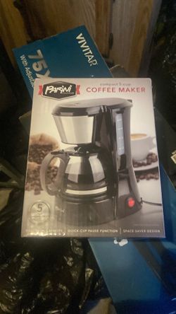 Parini compact coffee maker 5 cup new
