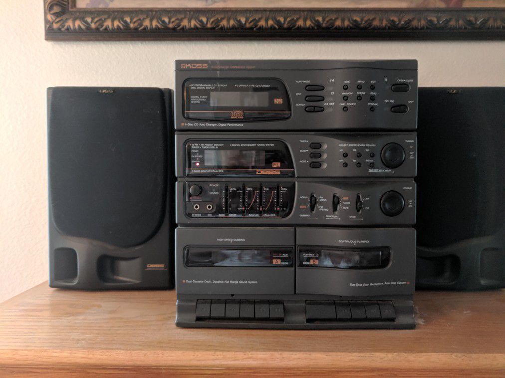 KOSS CD radio and cassette player