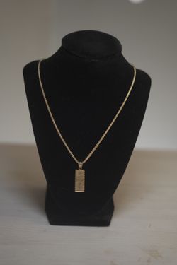 10k Gold Franco Chain With Dollar Pendant 