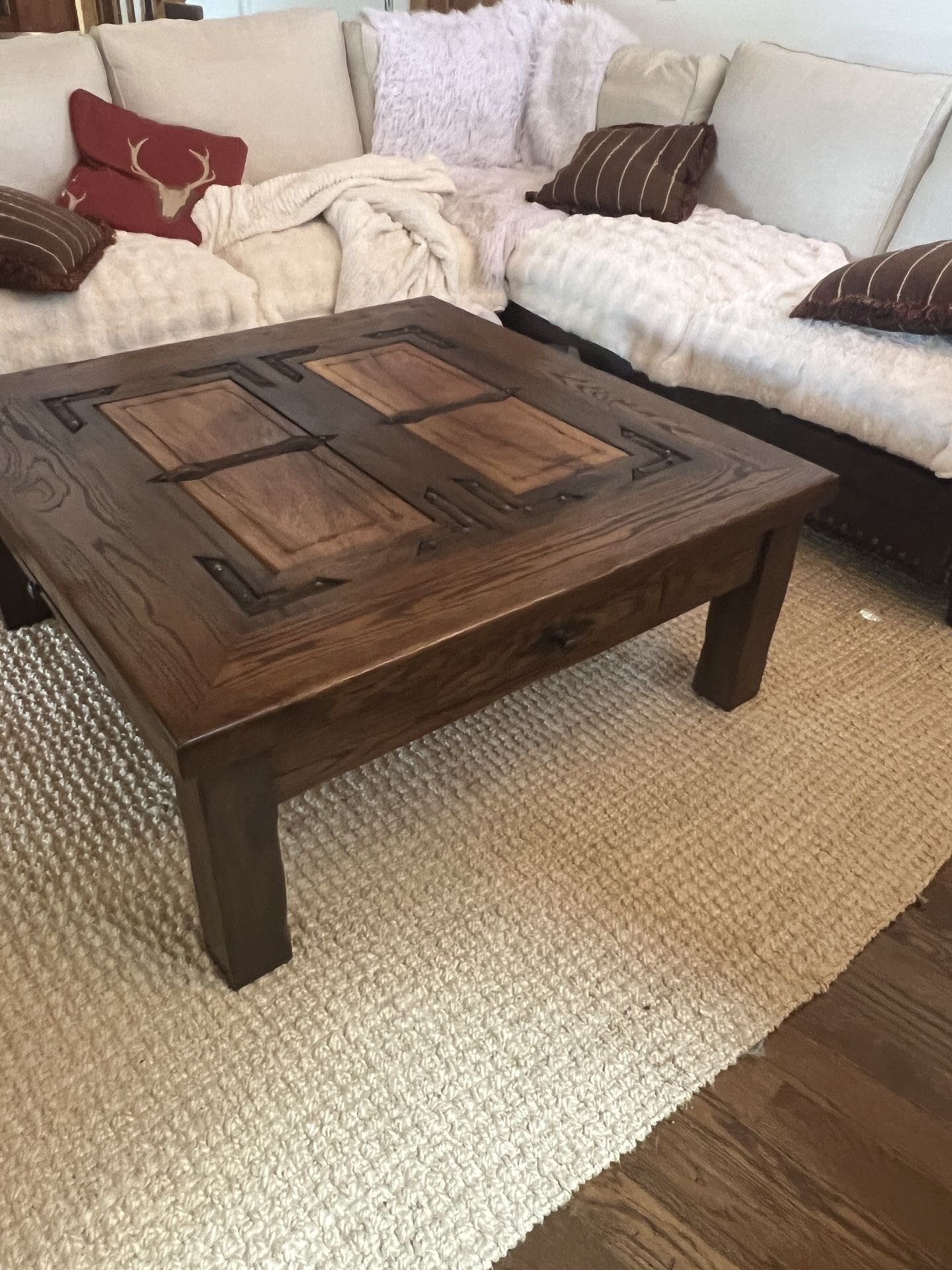 Western Solid Wood Coffee Table