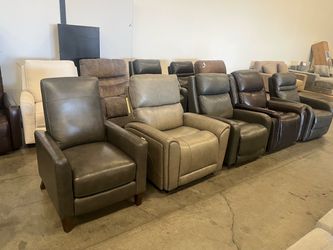 Leather power recliners