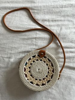 NEW - Crafts Round Rattan Bag for Women - Handmade