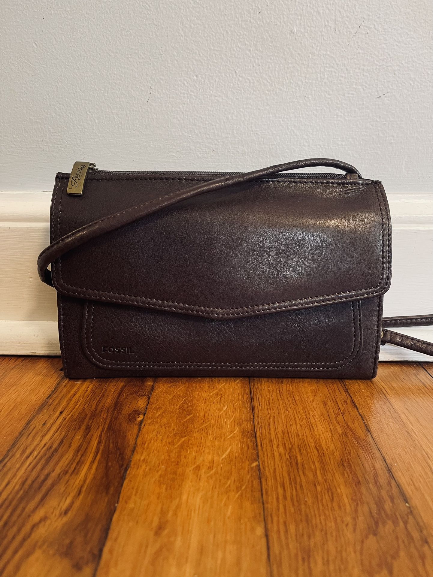 Beautiful Fossil Leather Crossbody Mini