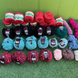 Lot of Mixed Skeins Yarn Borgosesia, Anny Blatt Brand