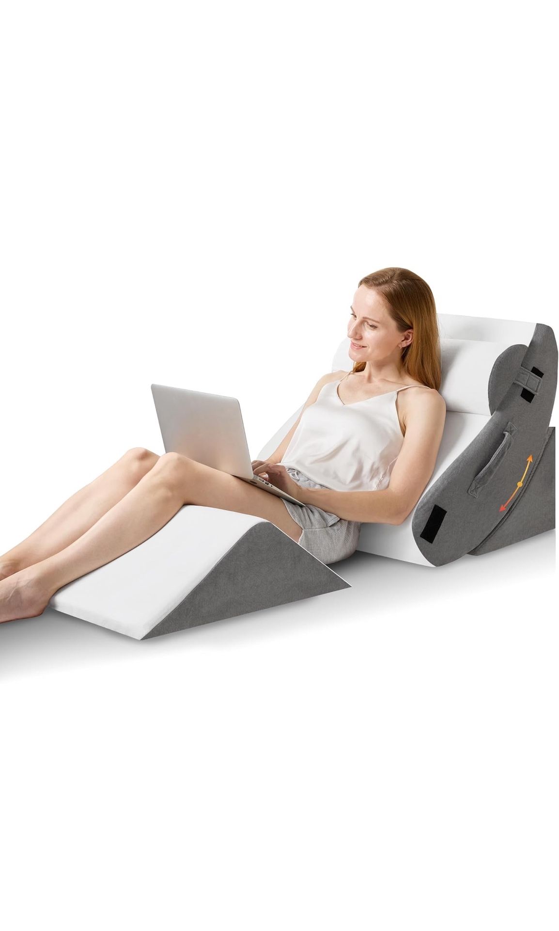 HABUTWAY 4Pcs Orthopedic Wedge Pillow, Bed Wedge Pillow for Sleeping, Post Surgery Foam Pillow for Back Pain Relief, Triangle Adjustable Support Pillo