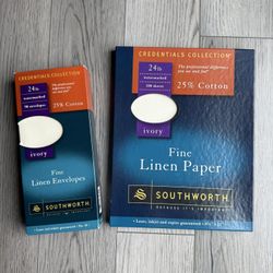 Southworth Fine Linen Paper And Envelopes Watermarked