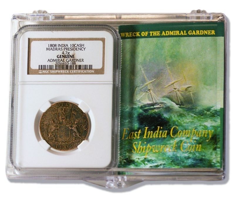 Admiral Gardner Shipwreck Coin. Certified High Grade 