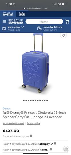 Ful Disney Princess Cinderella Spinner Luggage