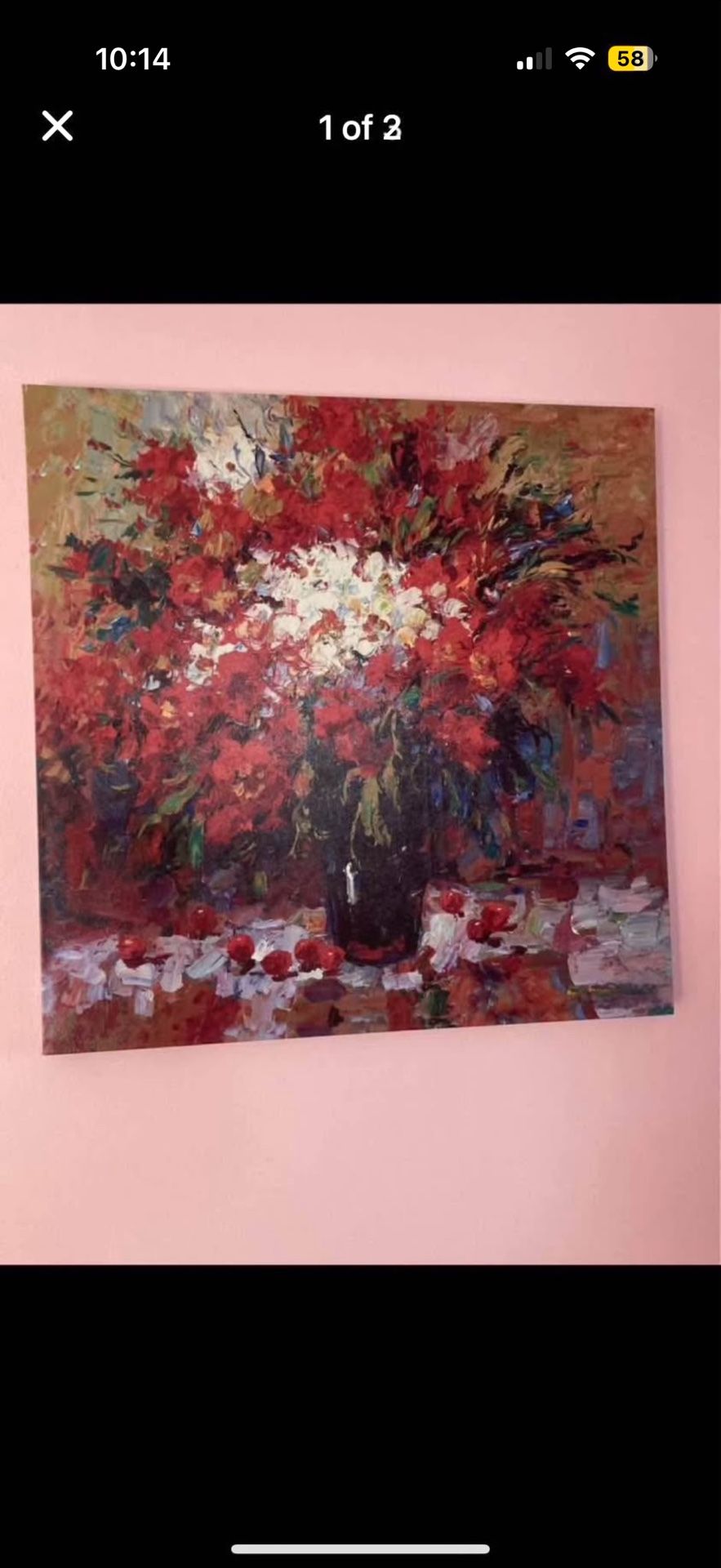 Large Floral Canvas Print