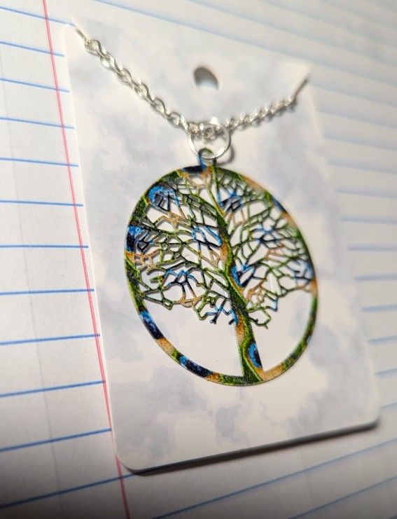 Colorful Tree Of Life Homemade Necklace