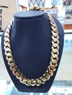 Cuban Link Chain - Yellow Gold 10k (.417) 44.3 grams 20 inch