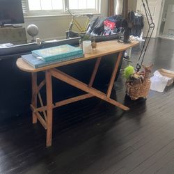 Antique Ironing Board Table Early 1900’s Solid Wood Console Table