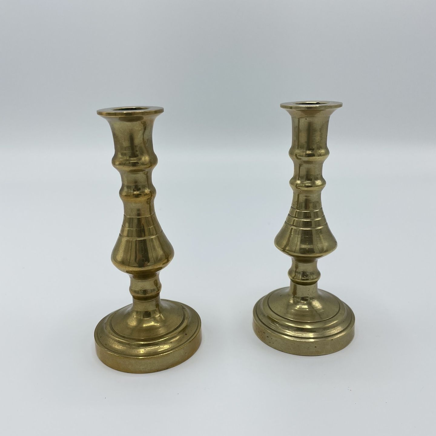 Vintage Brass Miniature Candlestick Holders. 