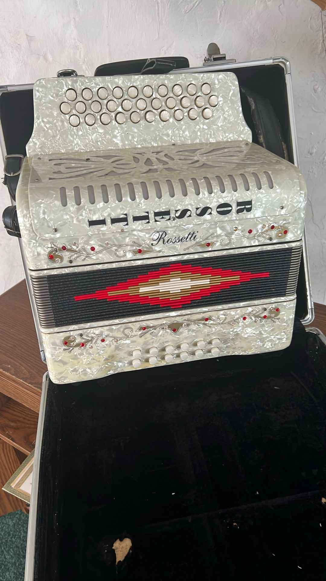 White black and red gold