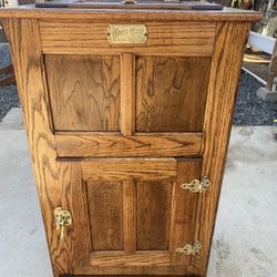 Beautiful Antique WhiteClad Ice Box Cabinet