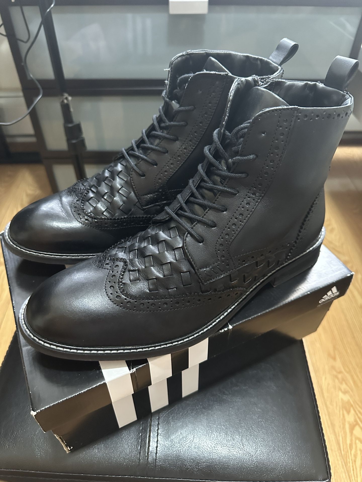 Black Leather Men's Boots Size 11